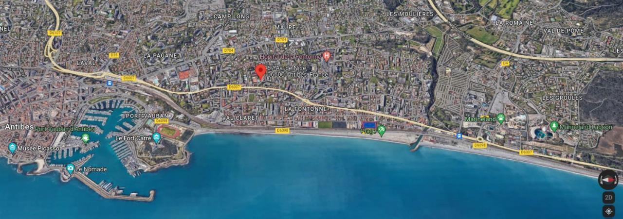 Antibes Secured Parc Velusine With Private Parking, Terrace, Pools And Tennis Courts. Exteriör bild